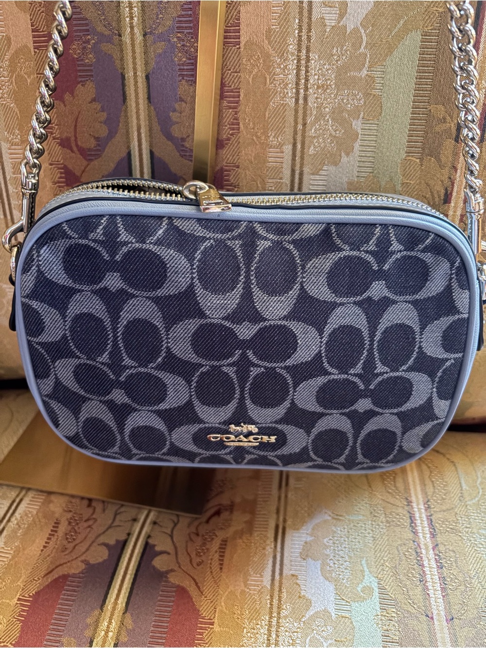 Coach “Isla” Denim Crossbody Euc